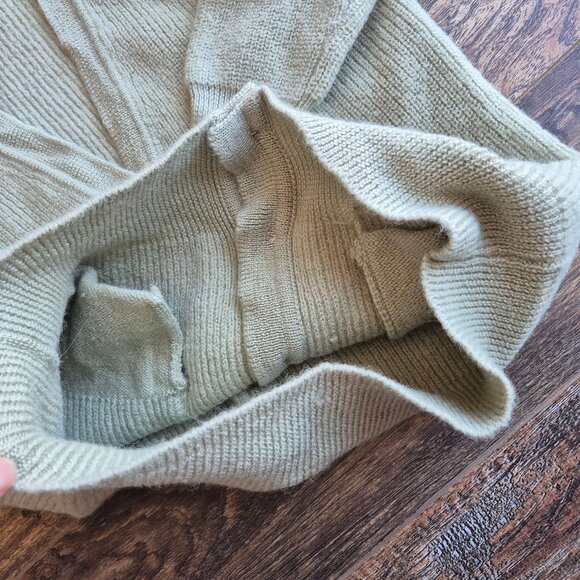 Vintage Lautreamont Made in Japan 100% Wool Cardigan V-Neck Button Pocket Green - Picture 7 of 16